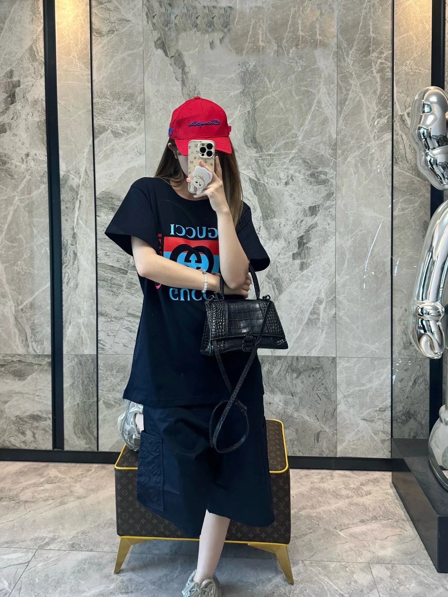 Louis Vuitton/Louis Vuitton 25ss pocket presbyopic embossed cargo shorts